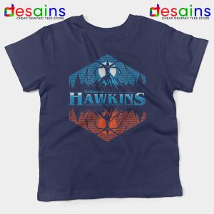 Hawkins Indiana Navy Kids Tshirt Stranger Things Season 3 Youth Tee Shirts