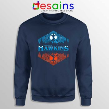 Hawkins Indiana Navy Sweatshirt Stranger Things Season 3 Sweater