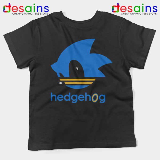 Hedgehog Sonic Black Kids Tshirt Sonic the Hedgehog Youth Tees