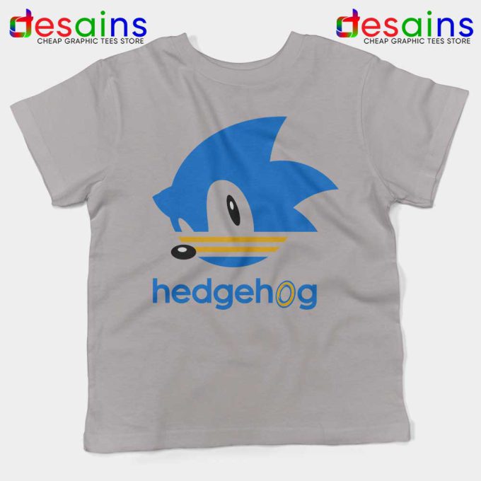 Hedgehog Sonic Light Grey Kids Tshirt Sonic the Hedgehog Youth Tees