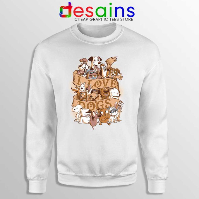 I Love Dogs Sweatshirt Love My Pug Sweater GILDAN S-3XL