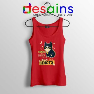 Im Intolerant to Lactose and Idiots Red Tank Top Funny Size S-3XL