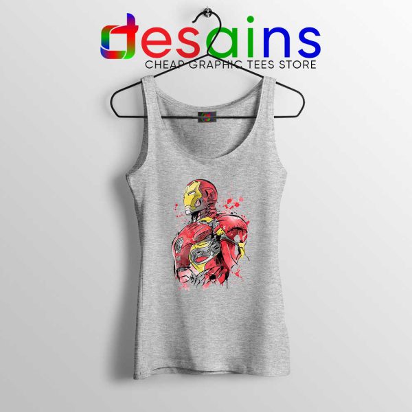 Iron Man Hurt Sport Grey Tank Top Hurt Tony Stark Tank Tops S-3XL