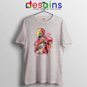 Iron Man Hurt Sport Grey Tshirt Hurt Tony Stark Tee Shirts Size S-3XL