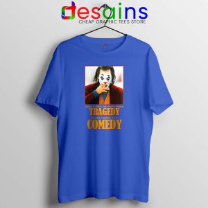 Joker 2019 Arthur Fleck Blue Tshirt Joker Film Tee Shirts Size S-3XL