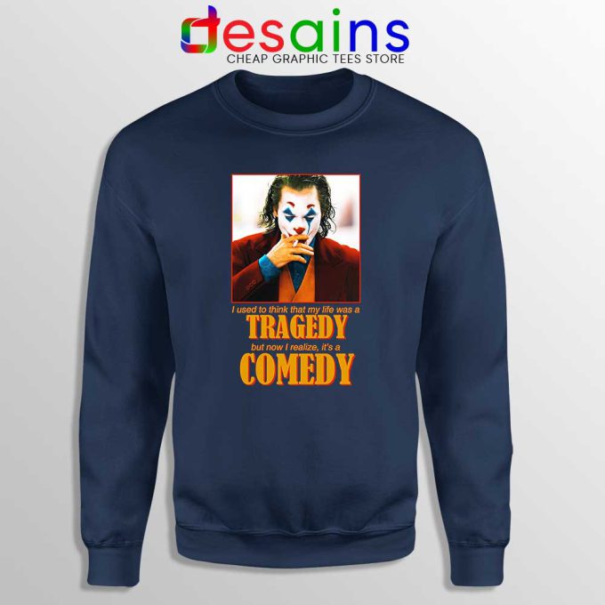 Joker 2019 Arthur Fleck Navy Sweatshirt Joker Film Sweater S-3XL