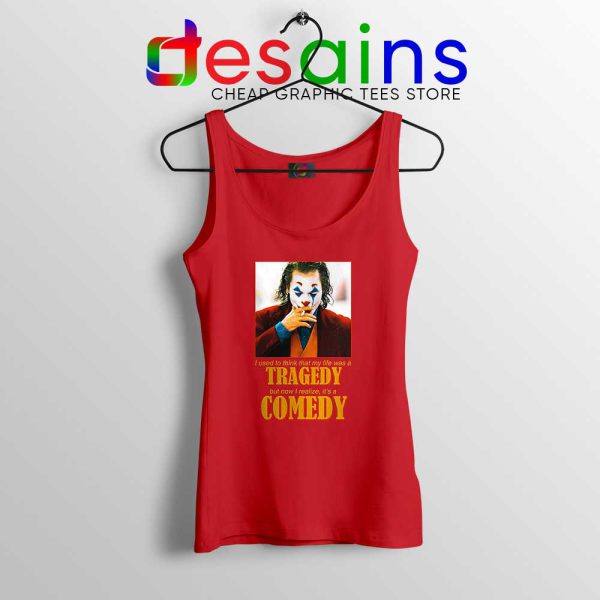 Joker 2019 Arthur Fleck Red Tank Top Joker Film Tops Size S-3XL