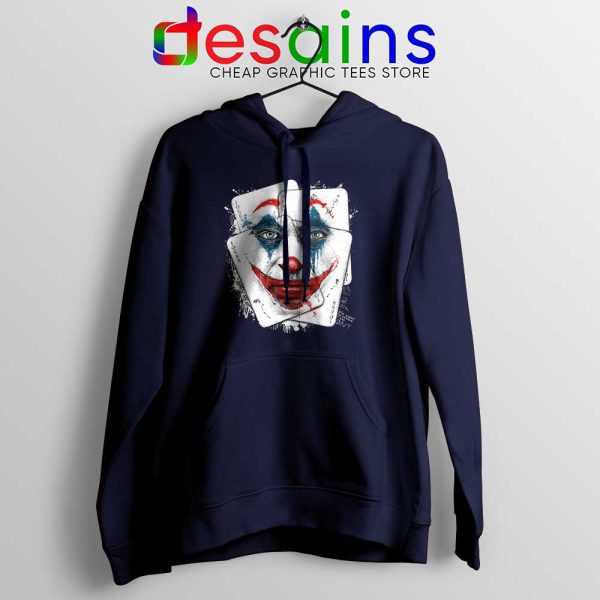 Joker Card Arthur Fleck Navy Hoodie Joker 2019 Film Hoodies S-2XL