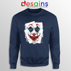 Joker Card Arthur Fleck Navy Sweatshirt Joker 2019 Film Sweater S-3XL