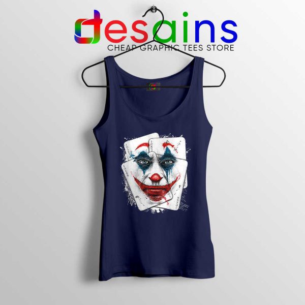 Joker Card Arthur Fleck Navy Tank Top Joker 2019 Film Tops Size S-3XL