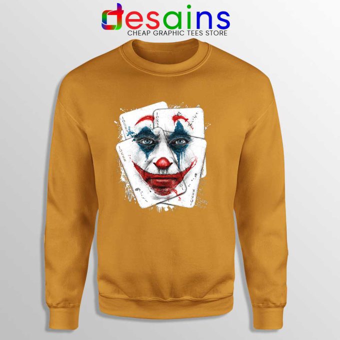 Joker Card Arthur Fleck Orange Sweatshirt Joker 2019 Film Sweater S-3XL