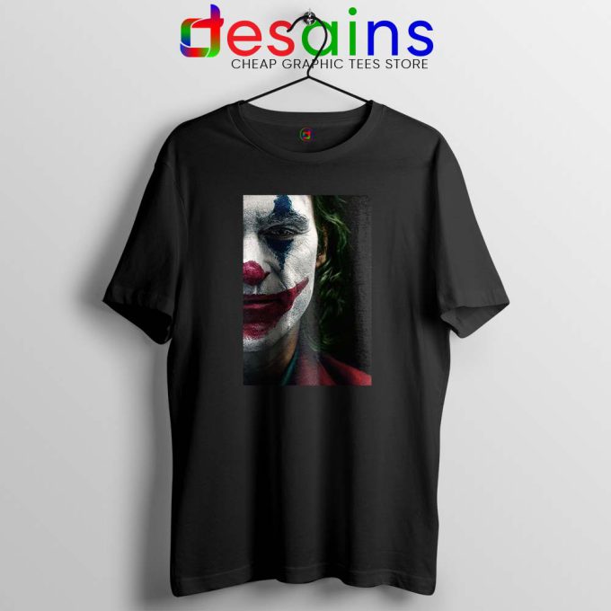 Joker Face Poster Black Tshirt Film Joker 2019 Tee Shirts GILDAN S-3XL