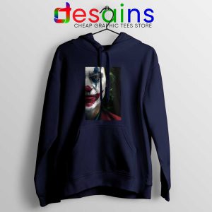 Joker Face Poster Navy Hoodie Film Joker 2019 Hoodies GILDAN S-2XL