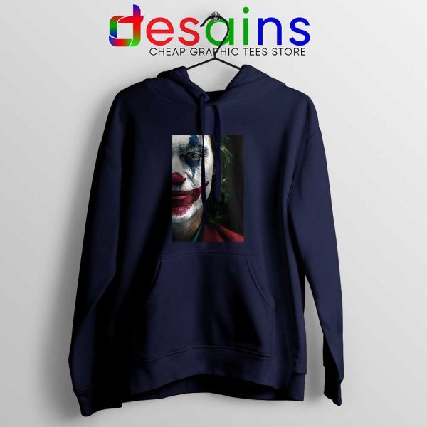 Joker Face Poster Navy Hoodie Film Joker 2019 Hoodies GILDAN S-2XL