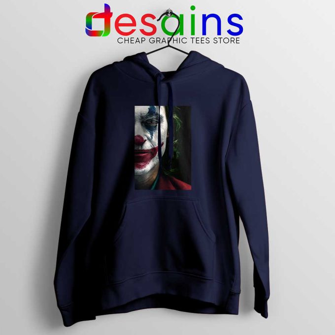 Joker Face Poster Navy Hoodie Film Joker 2019 Hoodies GILDAN S-2XL