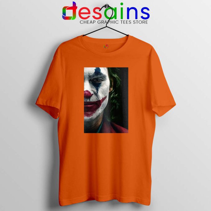 Joker Face Poster Orange Tshirt Film Joker 2019 Tee Shirts GILDAN S-3XL