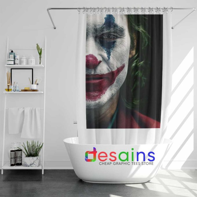 Joker Face Poster Shower Curtain Film Joker 2019 Curtains