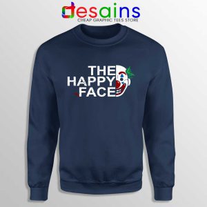 Joker The Happy Face Navy Sweatshirt Joker 2019 Film Sweater S-3XL