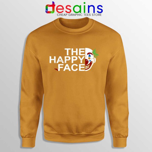 Joker The Happy Face Orange Sweatshirt Joker 2019 Film Sweater S-3XL