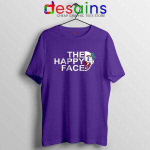 Joker The Happy Face Violet Tshirt Joker 2019 Film Tee Shirts S-3XL