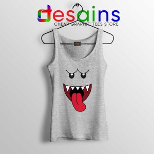 King Boo Super Mario Sport Grey Tank Top Ghosts Mario and Yoshi Tops S-3XL