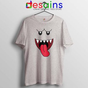 King Boo Super Mario Sport Grey Tshirt Ghosts Mario and Yoshi Tee Shirts