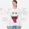 King Boo Super Mario Sweatshirt - Womens White