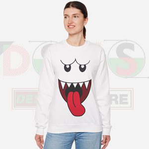 King Boo Super Mario Sweatshirt - Womens White