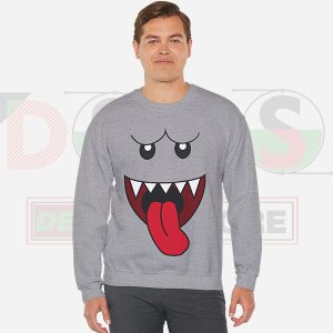 King Boo Super Mario Sweatshirt - Mens Sport Grey