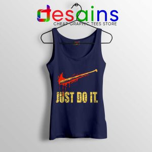 Lucille Just Do It Navy Tank Top The Walking Dead Tank Tops S-3XL