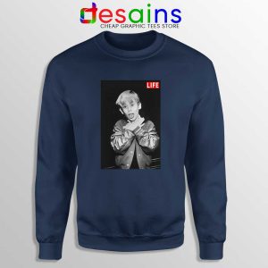 Macaulay Culkin Life Navy Sweatshirt American Actor Sweater S-3XL