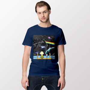 Merch Pink Floyd Snoopy Tshirt Navy Dark Side Of The Moon