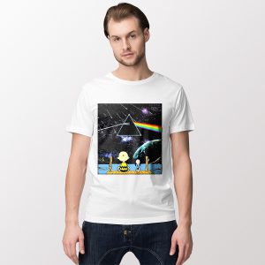 Merch Pink Floyd Snoopy Tshirt White Dark Side Of The Moon