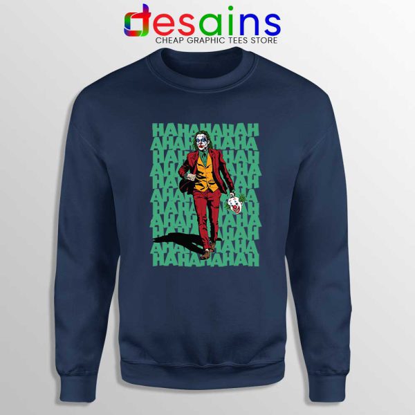 Mr Fleck Hahaha Joker Navy Sweatshirt Film Joker 2019 Sweater S-3XL
