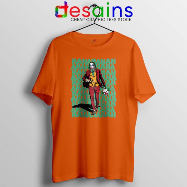 Mr Fleck Hahaha Joker Orange Tshirt Film Joker 2019 Tee Shirts S-3XL