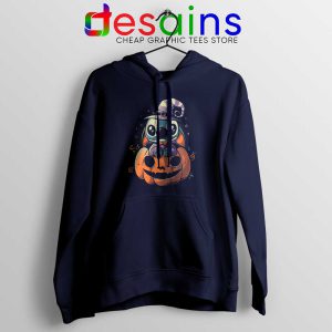 Ohana Pumpkin Halloween Navy Hoodie Stitch Ohana Hoodies S-2XL