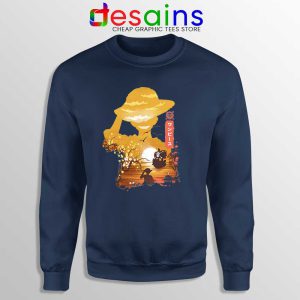 One Piece Manga Luffy Navy Sweatshirt Posters One Piece Sweater