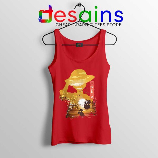 One Piece Manga Luffy Red Tank Top Posters One Piece Tank Tops