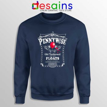 Pennywise Floats Navy Sweatshirt IT Film Character Sweater S-2XL