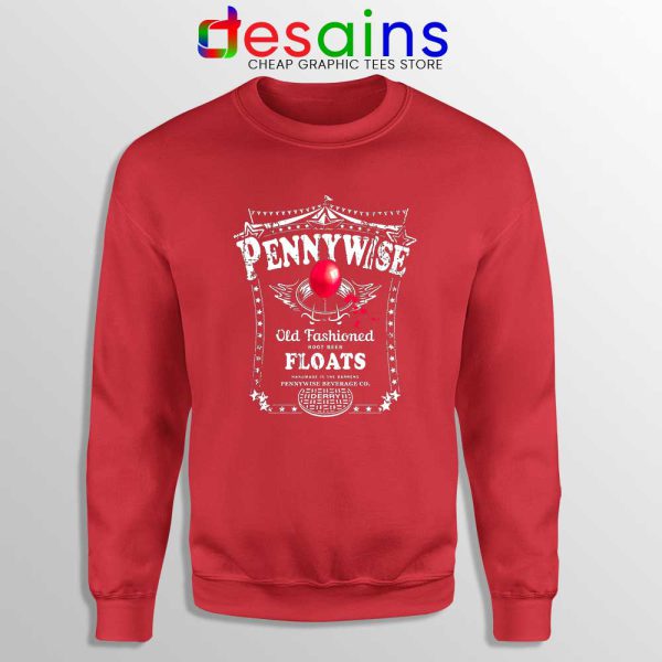 Pennywise Floats Red Sweatshirt IT Film Character Sweater S-2XL
