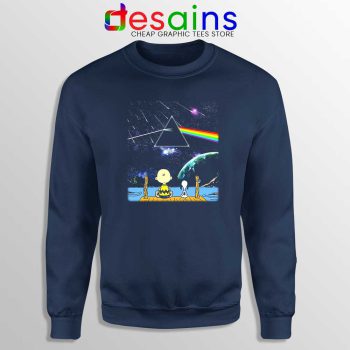 Pink Floyd Snoopy Navy Sweatshirt Dark Side Of The Moon Sweater S-3XL