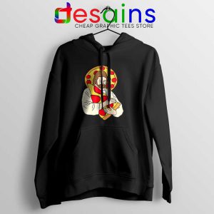 Pizza Jesus Black Hoodie Christmas Day Pizza Hoodies S-2XL