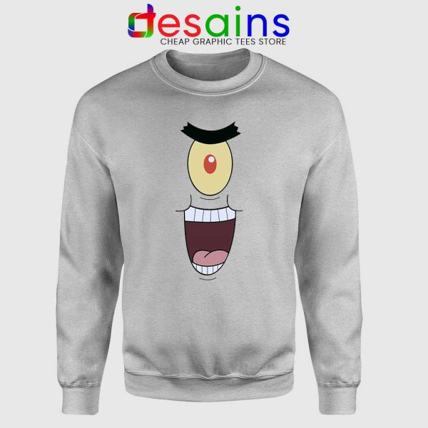 Plankton Evil Laugh Sport Grey Sweatshirt Spongebob Plankton Sweater