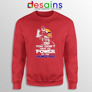 Power Of The Vikings Side Red Sweatshirt Star Wars Minnesota Vikings