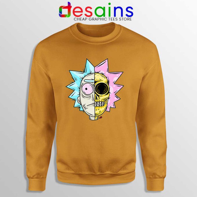 Rick Sanchez Head Dissected Orange Sweatshirt Rick and Morty Sweater