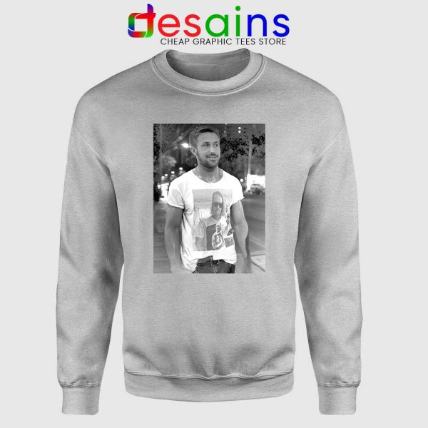 Ryan Gosling Wearing Macaulay Culkin Sport Grey Sweatshirt Celebrity