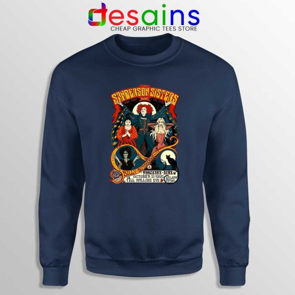 Sanderson Sisters Navy Sweatshirt Hocus Pocus Sweater GILDAN USA