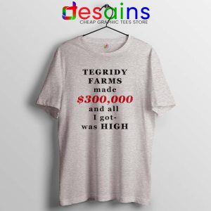 South Park Tegridy Farms Sport Grey Tshirt Made $300,000 and all i got was HIGH
