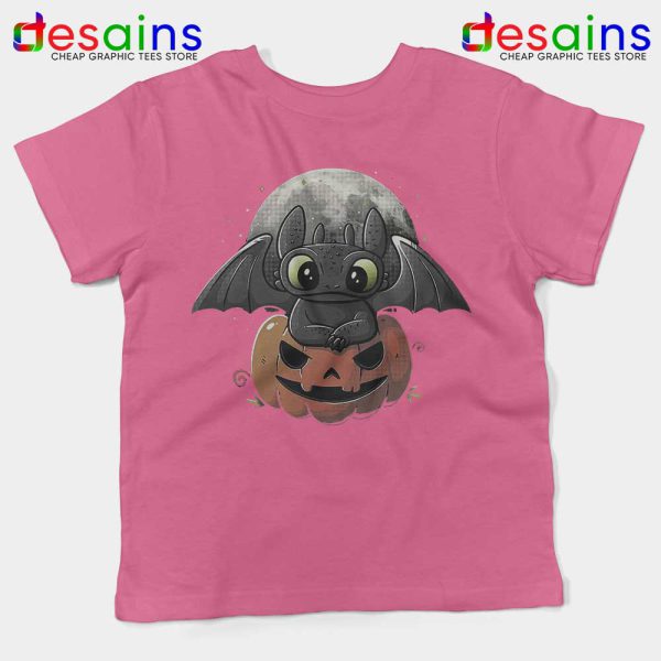 Spooky Toothless Dragon Kids Pink Tshirt Funny Toothless Youth Tee Shirts