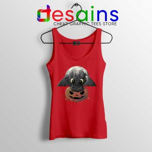 Spooky Toothless Dragon Red Tank Top Funny Toothless Tank Tops S-3XL